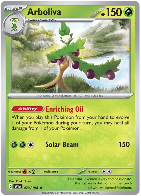 Arboliva Scarlet & Violet Base Set Rare 023/198 Holofoil