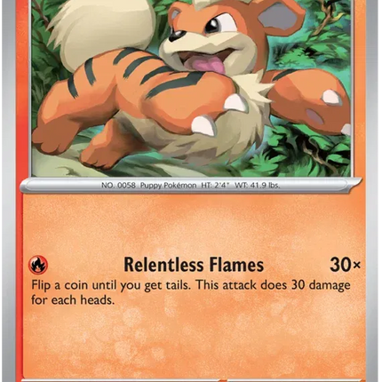 Growlithe Scarlet & Violet Base Set Common 030/198