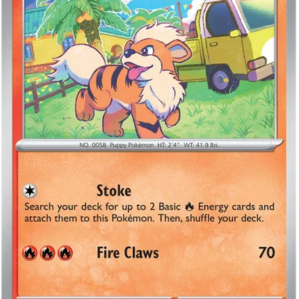 Growlithe Scarlet & Violet Base Set Common 031/198 Reverse Holofoil