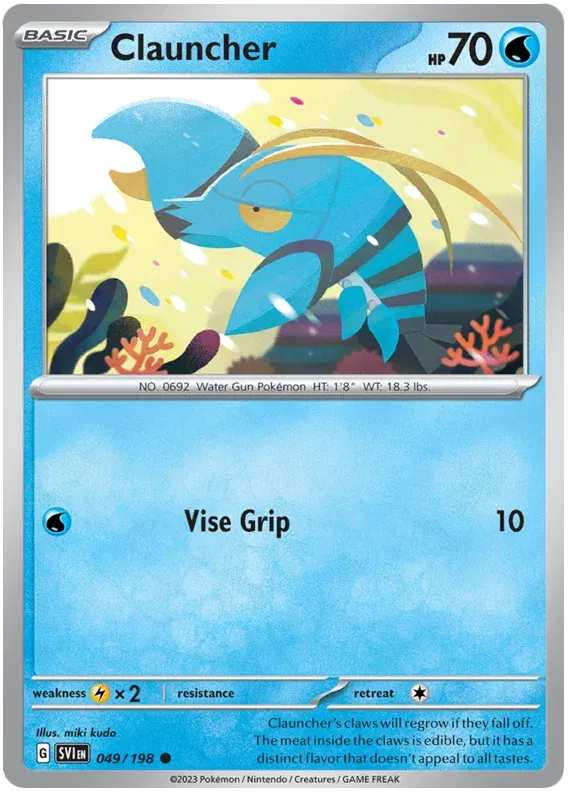 Clauncher Scarlet & Violet Base Set Common 049/198 Reverse Holofoil