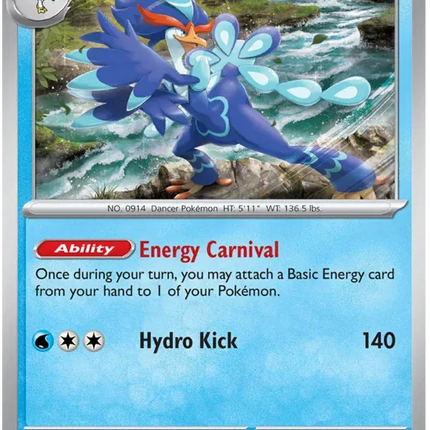Quaquaval Scarlet & Violet Base Set Rare 054/198 Reverse Holofoil