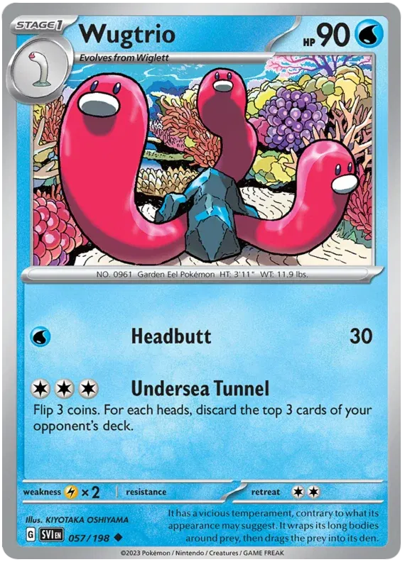 Wugtrio Scarlet & Violet Base Set Uncommon 057/198