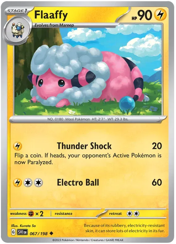 Flaaffy Scarlet & Violet Base Set Uncommon 067/198