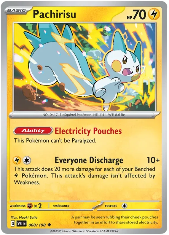 Pachirisu Scarlet & Violet Base Set Uncommon 068/198