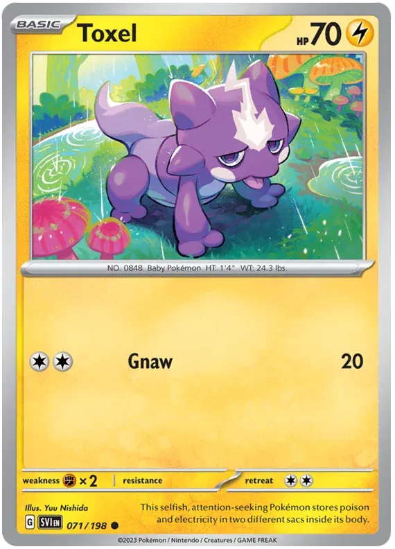 Toxel Scarlet & Violet Base Set Common 071/198