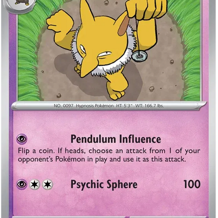 Hypno Scarlet & Violet Base Set Uncommon 083/198 Reverse Holofoil