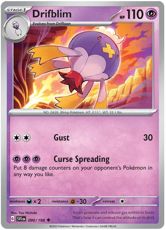 Drifblim Scarlet & Violet Base Set Uncommon 090/198