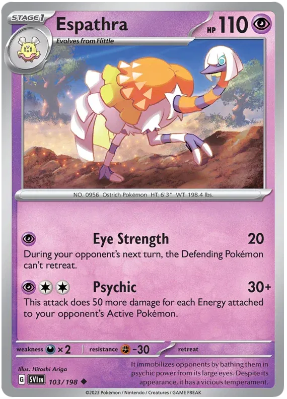 Espathra Scarlet & Violet Base Set Uncommon 103/198 Reverse Holofoil