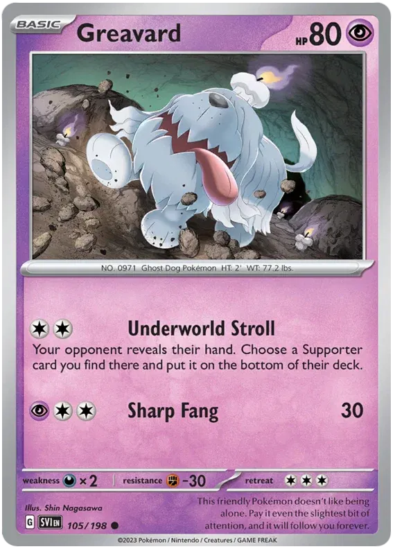 Greavard Scarlet & Violet Base Set Common 105/198