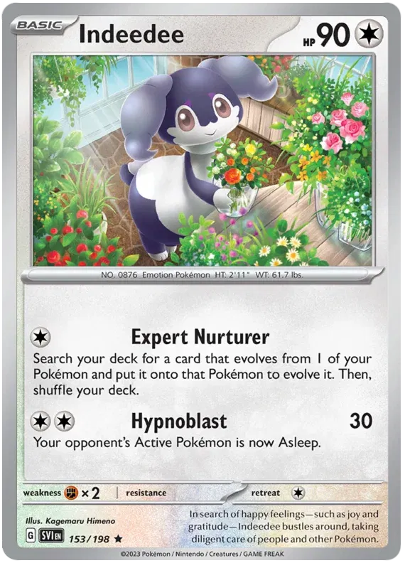Indeedee Scarlet & Violet Base Set Rare 153/198