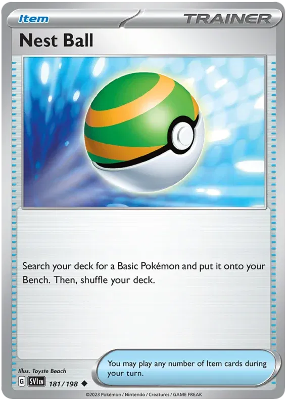 Nest Ball Scarlet & Violet Base Set Uncommon 181/198 Reverse Holofoil