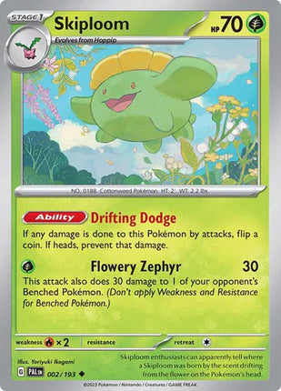 Skiploom Paldea Evolved Uncommon 002/193