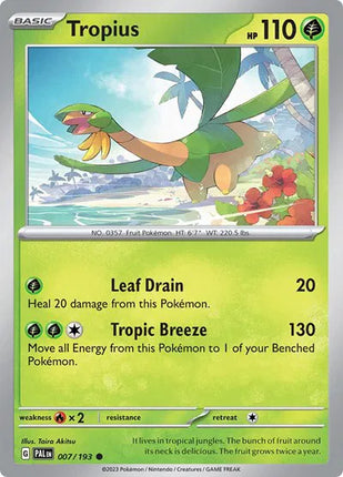 Tropius Paldea Evolved Common 007/193
