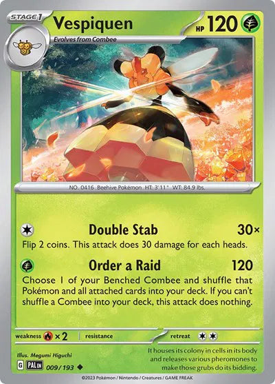 Vespiquen Paldea Evolved Uncommon 009/193 Reverse Holofoil