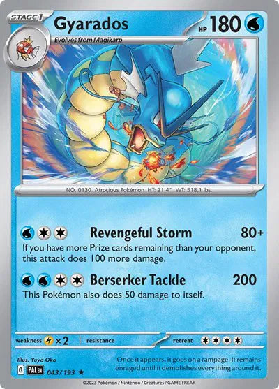 Gyarados Paldea Evolved Rare 043/193 Holofoil