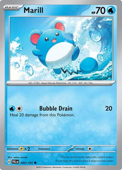 Marill Paldea Evolved Common 044/193 Reverse Holofoil