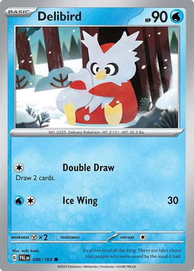 Delibird Paldea Evolved Common 046/193 Reverse Holofoil