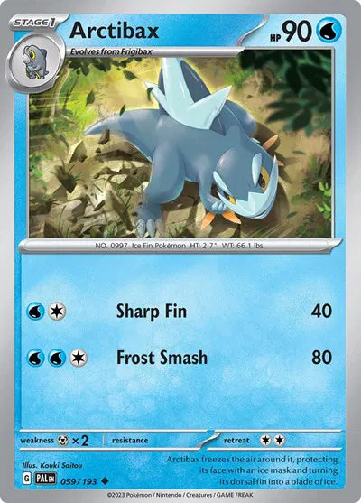 Arctibax Paldea Evolved Uncommon 059/193 Reverse Holofoil