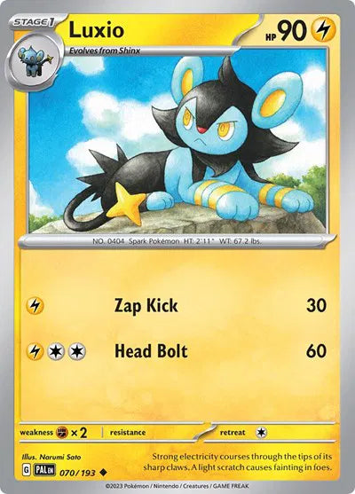 Luxio Paldea Evolved Uncommon 070/193