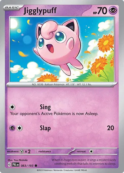 Jigglypuff Paldea Evolved Common 083/193 Reverse Holofoil