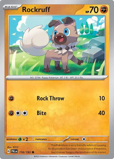 Rockruff Common • 116/193 Paldea Evolved
