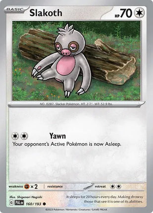 Slakoth Paldea Evolved Common 160/193 Reverse Holofoil