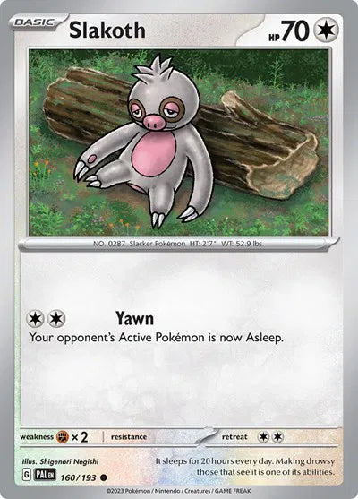 Slakoth Paldea Evolved Common 160/193 Reverse Holofoil
