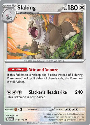Slaking Paldea Evolved Rare 162/193 Holofoil