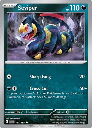 Seviper Paldea Evolved Uncommon 137/193