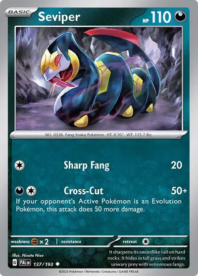 Seviper Paldea Evolved Uncommon 137/193