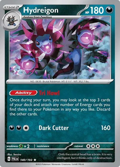 Hydreigon Paldea Evolved Rare 140/193 Holofoil
