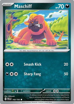 Maschiff Paldea Evolved Common 142/193 Reverse Holofoil