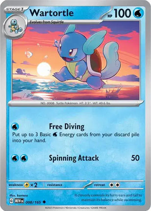 Wartortle Uncommon • 008/165 SV: 151