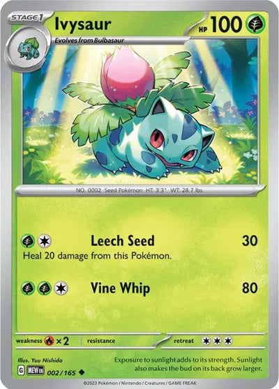 Ivysaur SV: 151 Uncommon 002/165 Reverse Holofoil