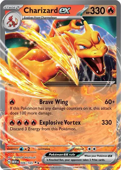 Charizard ex Double Rare • 006/165 SV: 151