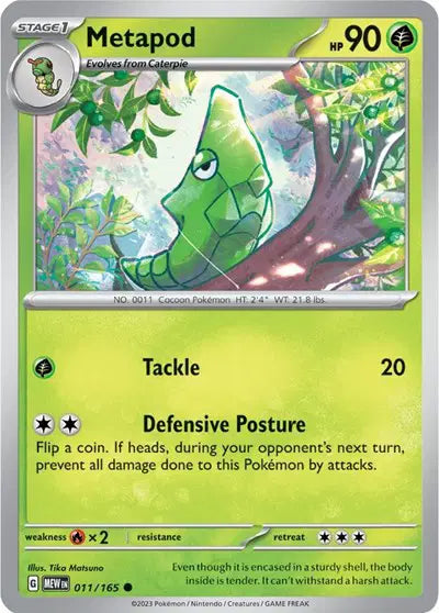 Metapod • 011/165 SV: 151 Reverse Holofoil