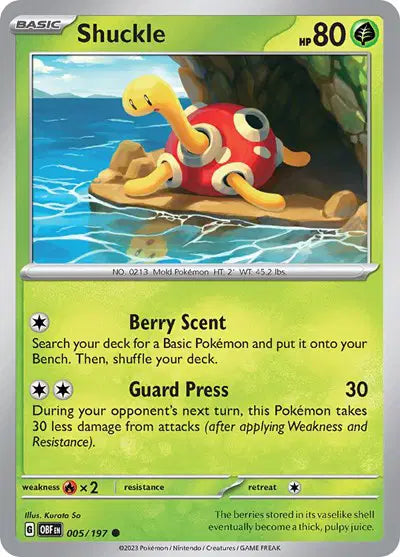 Shuckle Common • 005/197 Obsidian Flames
