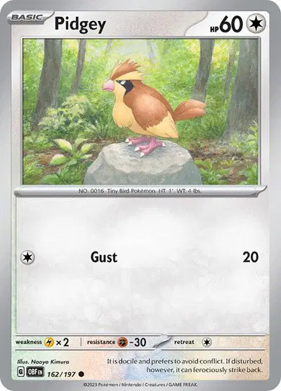 Pidgey Common • 162/197 Obsidian Flames