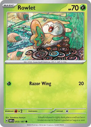 Rowlet Common • 013/197 Obsidian Flames