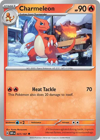 Charmeleon Uncommon • 027/197 Obsidian Flames