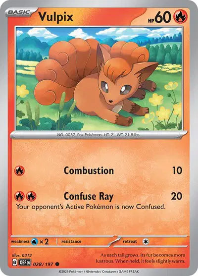 Vulpix Common • 028/197 Obsidian Flames