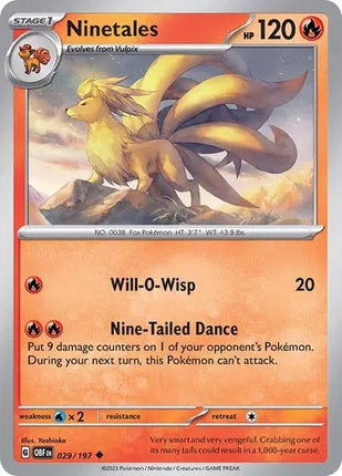 Ninetales Uncommon • 029/197 Obsidian Flames
