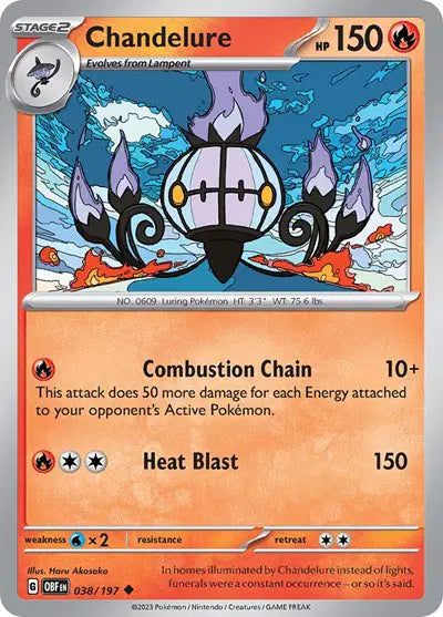 Chandelure Uncommon • 038/197 Obsidian Flames