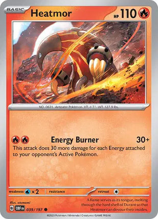 Heatmor Common • 039/197 Obsidian Flames