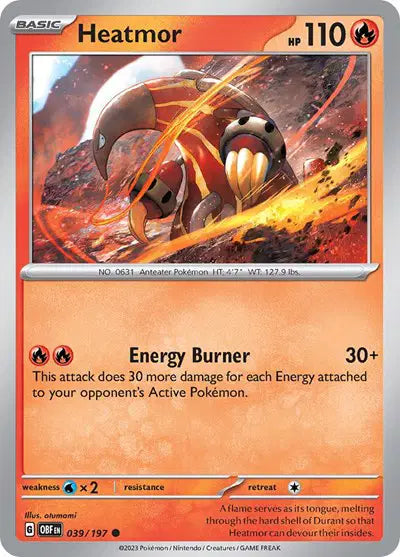 Heatmor Common • 039/197 Obsidian Flames