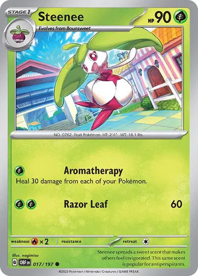 Steenee Obsidian Flames Common 017/197 Reverse Holofoil