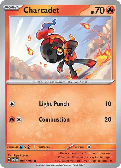 Charcadet Common • 043/197 Obsidian Flames