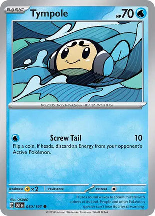 Tympole Common • 050/197 Obsidian Flames Reverse Holofoil
