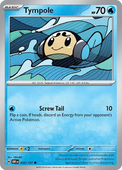 Tympole Common • 050/197 Obsidian Flames Reverse Holofoil