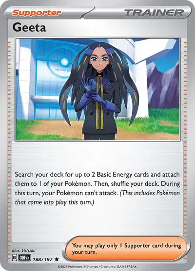 Geeta Rare • 188/197 Obsidian Flames Holofoil